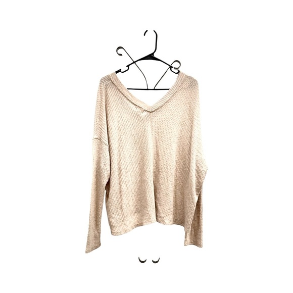 Project Social T Cream V-Neck Sweater - Picture 1 of 4